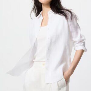 Uniqlo Premium Linen Shirt Size XL White